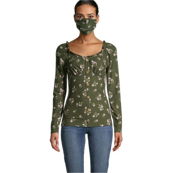 No Boundaries Face Mask and Top Set - Picture 1 of 5